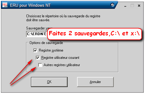 sauvegarde BdR