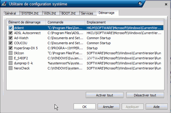 msconfig