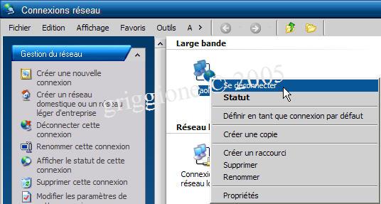 déconnexion